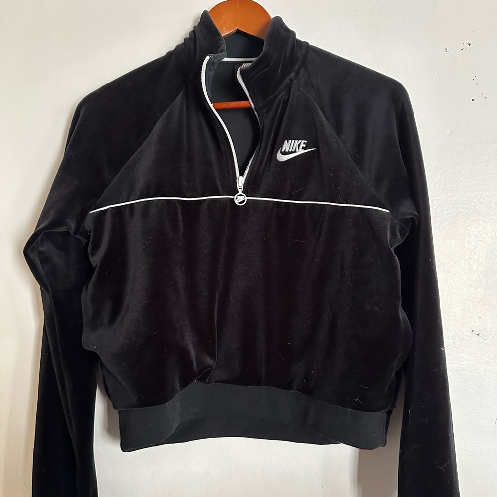 Nike velour half zip